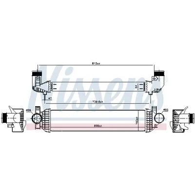 Intercooler, compresor NISSENS 961220
