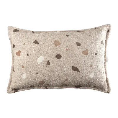 Pernă decorativă pentru copii maro deschis bouclé/chenille Terrazzo Bolster – Wigiwama