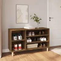 Gossi pantofar, stejar fumuriu, 102x36x60 cm, lemn prelucrat