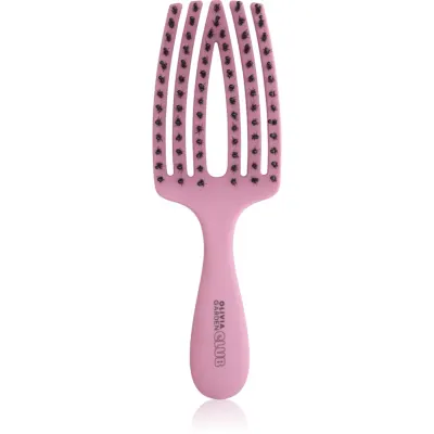 Olivia Garden Club The Nomad Detangling&Shine Fingerbrush perie de tip paletă pentru păr Pink 1 buc