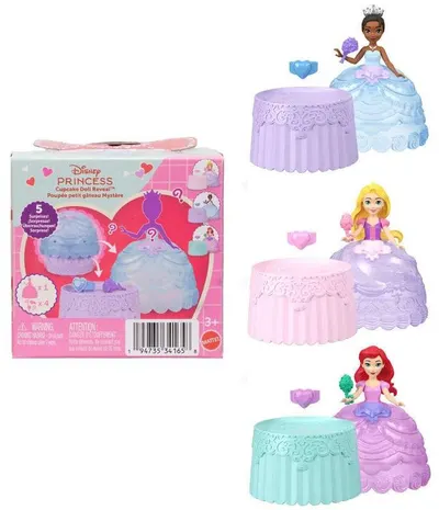 Jucărie surpriză Disney Princess Cupcake Reveal - Păpuşă cu accesorii, sortiment