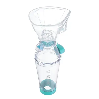Camera de inhalare Vitammy Tube 3 cu masca 5 ani+ capacitate de 198 ml din materiale de calitate si sigure, fara BPA si latex