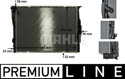 Radiator racire motor potrivit BMW Seria 1 (E81), 1 (E82), 1 (E87), 1 (E88), 3 (E90), 3 (E91), 3 (E92), 3 (E93), X1 (E84), Z4 (E89) 1.6-3.0