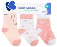 Sosete pentru bebelusi cu urechi 3D Kikka Boo - Rabbits in Love, 1-2 ani, 3 perechi