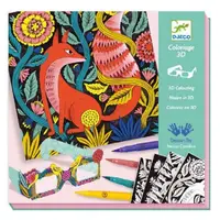 Atelier de colorat 3D Djeco, Fantezie în pădure
