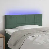 Gossi tablie de pat cu led, verde inchis, 80x5x78/88 cm, catifea