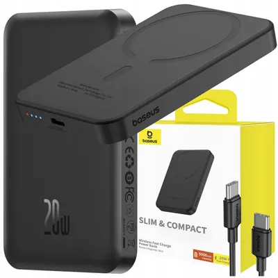 Powerbank magnetică Baseus 5000mAh 20W cu încărcare wireless