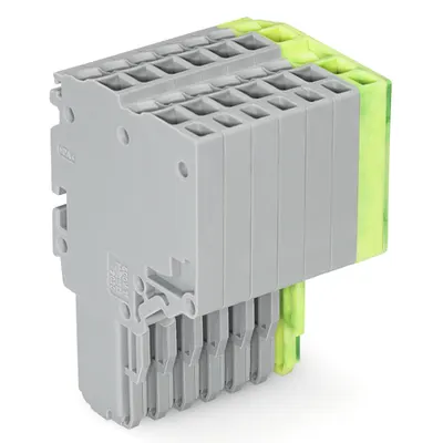 2-conductor female connector; 1.5 mm²; 7-pole; 1,50 mm²; gray, green-yellow