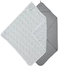 Prosoape de baie din bumbac pentru bebeluși Meyco Baby - Cheetah/Uni, 80 x 80 cm, 2 buc, Grey