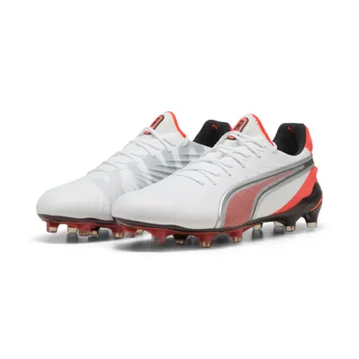 Ghete fotbal adulți crampoane conice, control balon King Ultimate FG/AG, negru