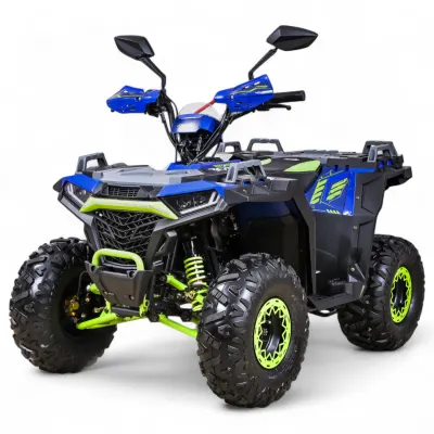 Atv copii Asix Grizzly 125cc, roti 8 inch, 3+1 viteze, culoare bleumarin verde