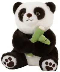 Jucărie de pluș Amek Toys - Panda cu bambus, 23 cm