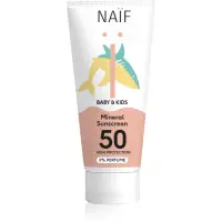 Naif Baby & Kids Mineral Sunscreen SPF 50 0 % Perfume crema protectoare pentru bebelusi 100 ml