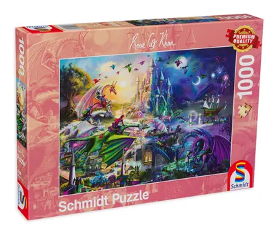 Puzzle Schmidt din 1000 de piese - Curse de noapte cu dragoni