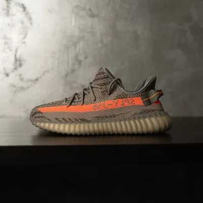 Sneakers Barbati Yeezy Streetwear Gray Orange Stripe Abyz25(103-6) (mărime: 40)