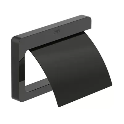 Suport hartie igienica Roca Tempo A817033NM0, montare pe perete, metal, mat, Negru titan
