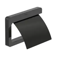Suport hartie igienica Roca Tempo A817033NM0, montare pe perete, metal, mat, Negru titan
