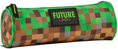 Penar oval școlar BackUp Future - Pixels, 1 fermoar