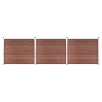 Gossi set panouri gard, 526x146 cm, maro, wpc