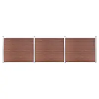 Gossi set panouri gard, 526x146 cm, maro, wpc