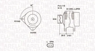 Alternator (14V, 140A) AUDI A4, A6; SKODA SUPERB I; VW PASSAT 1.9D 2.0D intre 2002-2008