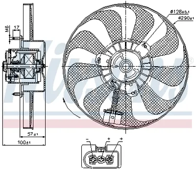 Ventilator Radiator Audi A3, Tt; Seat Cordoba, Ibiza Iii, Ibiza Iv, Ibiza Iv St, Leon, Toledo Ii; Skoda Fabia I, Fabia I Praktik, Octavia I; Vw Bora, Fox, Golf Iv, Golf V, New Beetle, Polo 1.0-2.3 Dup