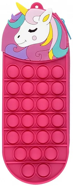 Penar din silicon Starpak Pop-It - Unicorn, cu 1 fermoar