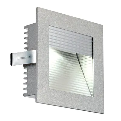 Spot incastrat, FRAME CURVE Wall lights, grey recessed fitting, LED, 4000K, square, silver-grey, incl. leaf springs