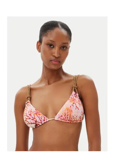Sutien de baie triunghiular cu imprimeu vibrant - Multicolor