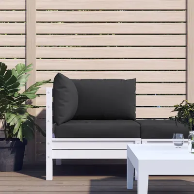 vidaXL Perne de canapea din paleți, 3 buc., negru, material textil