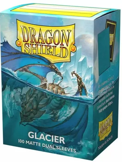 Protecții pentru cărți Dragon Shield Dual - Matte Dual Sleeves Standard Size, Glacier (100 buc.)