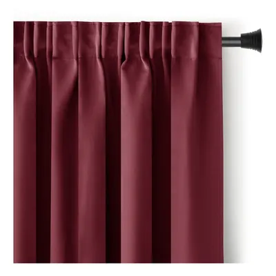 Draperie burgundy dimout (semi-opacă) 140x245 cm Kierra – Restilo