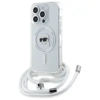 Husa MagSafe pentru Apple iPhone 16 Pro, Karl Lagerfeld, IML Crossbody Karl's Head, Transparenta
