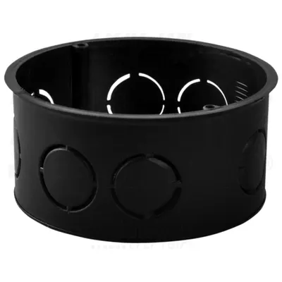 Doza de legaturi, perforata, ST, neagra D80 80×45mm