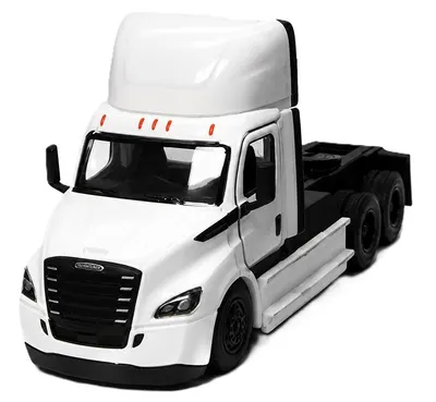 Camion metalic Kinsmart - Freightliner eCascadia, 1:62, alb