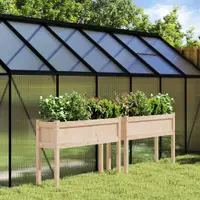 Gossi jardiniere de gradina cu picioare, 2 buc., lemn masiv de pin