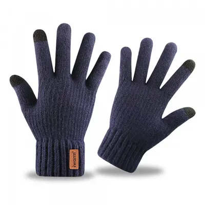 Manusi De Iarna Tactile Iwarm ST0016, Marime 22cm, Bleumarin