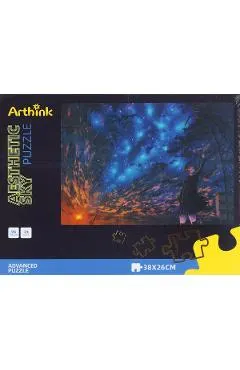 Puzzle fosforescent 96 piese. Cer instelat