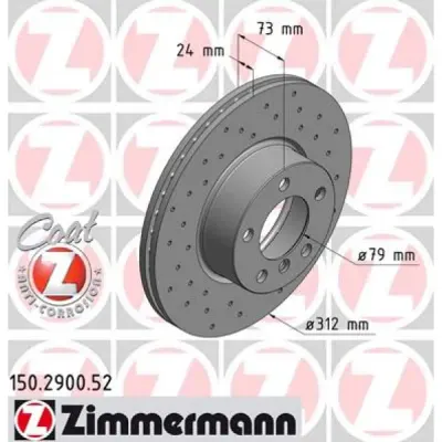 Disc frana ZIMMERMANN 150.2900.52