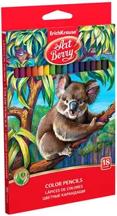 Creioane colorate triunghiulare Erich Krause Art Berry - 18 culori