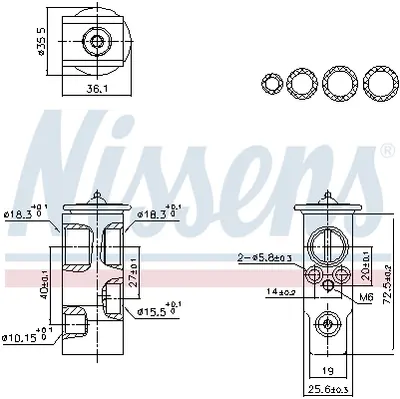 Supapa expansiune climatizare potrivit HONDA CIVIC VIII; TOYOTA AURIS, COROLLA, RAV 4 III, RAV 4 IV 1.3H-3.5 09.05-09.19