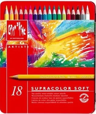 Set creioane colorate Caran d'Ache Supracolor, 18 culori