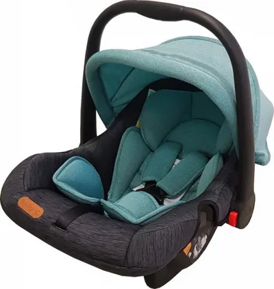 Scaun auto Baby Care Pro Turquoise Gri 0-13 kg, Maner reglabil, Captuseala confortabila, Omologare R-129 i-Size