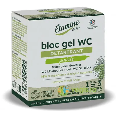 Pastila Gel + Suport pentru Curatare si Detartrare Toaleta cu Parfum de Pin si Eucalipt 50ml