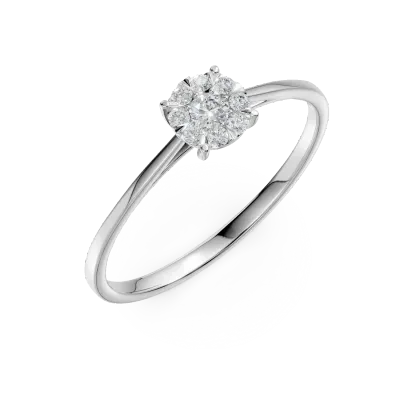 Inel de logodna din aur alb cu diamante de 0.20ct