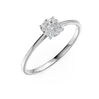 Inel de logodna din aur alb cu diamante de 0.20ct