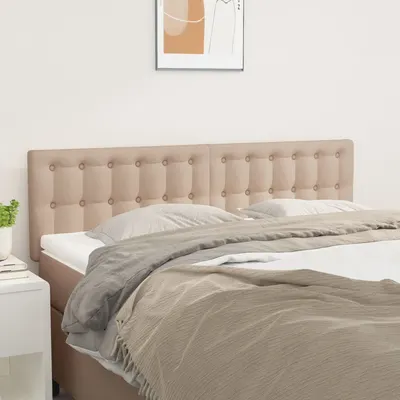 vidaXL Tăblii de pat, cappuccino, 144x5x78/88 cm, piele ecologică