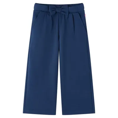Pantaloni pentru copii cu picioare largi, bleumarin, 104