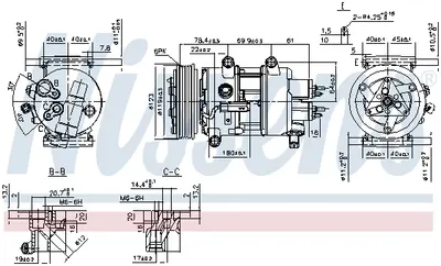 Compresor Ac Clima Citroen Berlingo, C3 Ii, C3 Picasso, C4, C4 Grand Picasso I, C4 I, C4 Picasso I, C5 Iii, Ds3; Peugeot 2008 I, 207, 207 Cc, 207 Sw, 208, 208 I, 307, 307 Cc 1.0-2.0d Dupa 2000