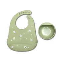 Set baveta si castronel cu ventuza de silicon Lorelli Baby Care Fresh Green